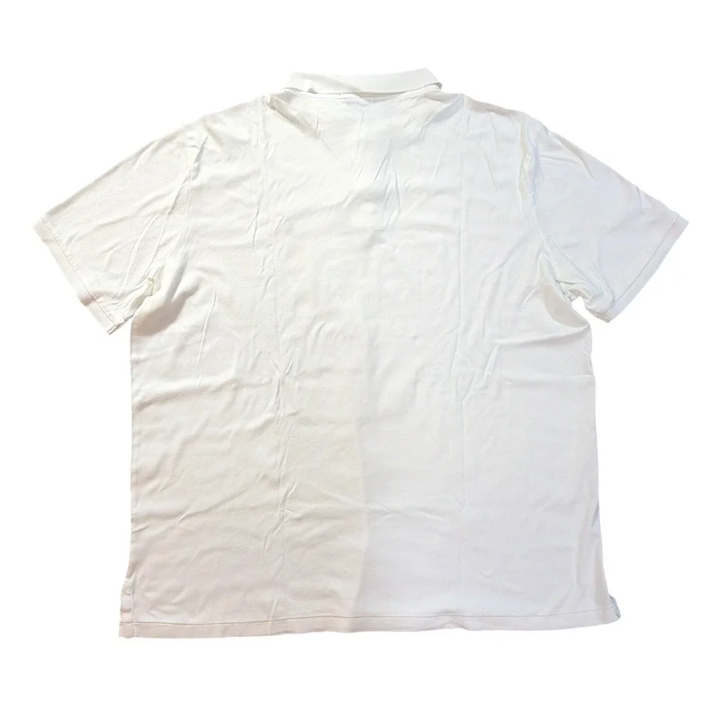 Polo Ralph Lauren Mens Classic Golf Pique Polo Shirt White Embroidered Pony XL